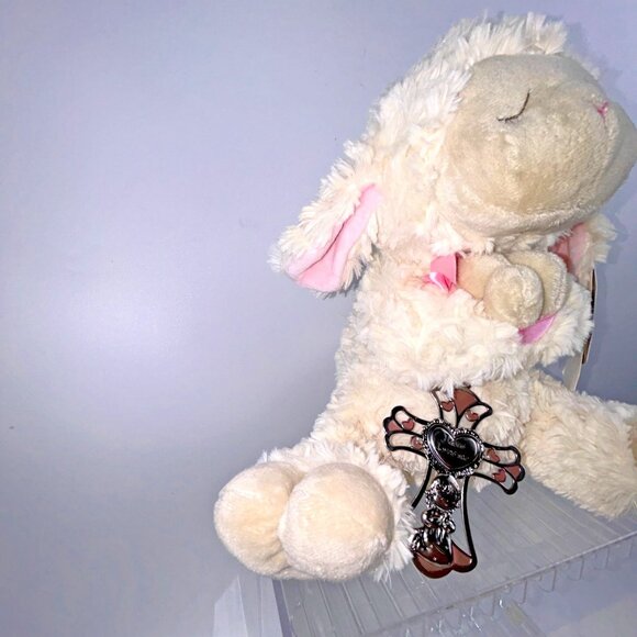 GANZ Serenity Lamb with Crib Cross Tag God Bless This Child - Picture 2 of 16